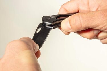 Ніж для відпочинку зі складним гладким лезом I 4288000 I Універсальний ніж для відпочинку для хобі та кемпінгу, чорний прямий клин