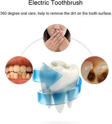 Водонепроникна акумуляторна U-подібна електрична силіконова зубна щітка Ультразвуковий догляд за ротовою порожниною Щітка для чищення зубів Відбілююча щітка з 4 режимами (білий)