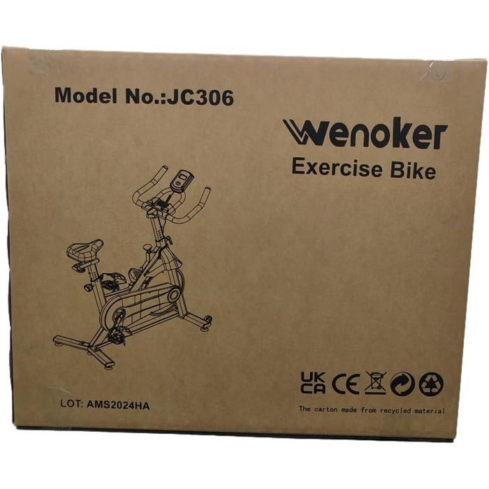 Велотренажер Wenoker Heimtrainer 2025 з магнітним опором, LCD-монітором та підтримкою APP, до 160 кг