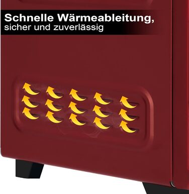 Міні-піч WOLTU 21 л, електрична міні-піч, міні-піч, піч для піци, 1280 Вт, 100-230 C, таймер 60 хв., верхній/нижній нагрів, подвійне скло, червоний, BF15rt