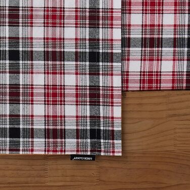 Комплект постільної білизни Linen Closet з м&39якою та затишною фланелевою тканиною, 100 бавовна, двоспальне ліжко розміру &quotqueen-size&quot, тартан кольору воронячого воронового горла (стандарт США)