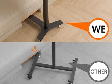 С-подібний журнальний столик, регульований по висоті з колесами, мобільний стіл з шухлядами, невеликий столик для ноутбука з регульованою висотою, пневматичний стоячий стіл для дивана, ліжко, вітальня, чорний, 75 x 45 см