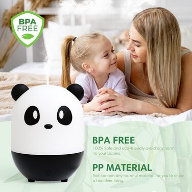 Аромадифузор SALKING, Ультразвуковий ароматерапевтичний дифузор Children Panda для ефірних масел, з функцією автоматичного вимкнення, Дифузор для подарунків до Дня захисту дітей
