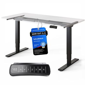 Каркас столу з регулюванням висоти (електричний) - подвійний двигун, захист від зіткнень, функція пам&39яті, USB-порт, каркас столу з регулюванням висоти, каркас столу (чорний)