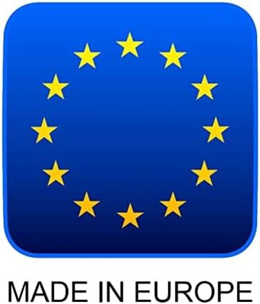 Ножовий блок Emerio 'Made in EU MS-125000, ножовий блок з нержавіючої сталі виробництва Німеччини, регульований 0-17 мм, без бісфенолу А, компактний складний, з захисним вимикачем, Eco 100 Вт, білий білий одинарний