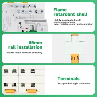 Автоматичний перемикач, 4P 63A 400V ATS перемикач, аварійний автоматичний перемикач живлення, подвійний автоматичний перемикач живлення на DIN-рейку