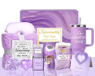 Подарунки на День святого Валентина для жінок, подарунковий набір для найкращої подруги, подарунковий набір з 12 м&39яких пледів з винним келихом з нержавіючої сталі об&39ємом 40 унцій як подарунки на день народження для мами, найкращої подруги, бабусі, с