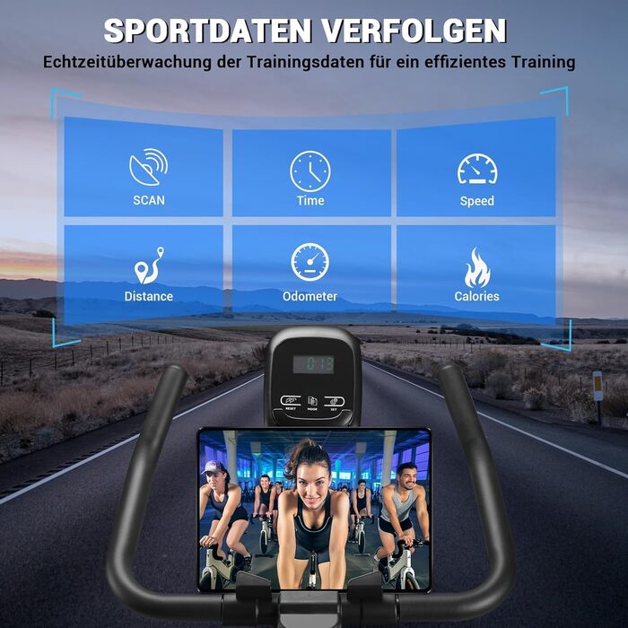 Велотренажер Wenoker Heimtrainer Fahrrad 2025 з магнітним опором, спінінг для приміщень