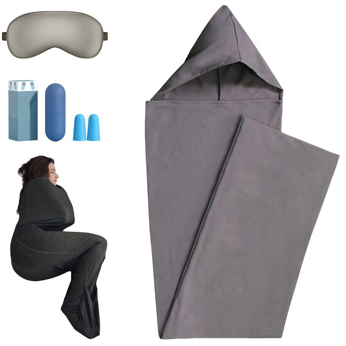 Компресійний спальний мішок Ozysleep, Ozybag покращує ваш сон, попрощайтеся з безсонними ночами, охолоджувальний, сенсорний, ковдра, яку можна прати в пральній машині, з дизайном кокона (XL (185 x 50))