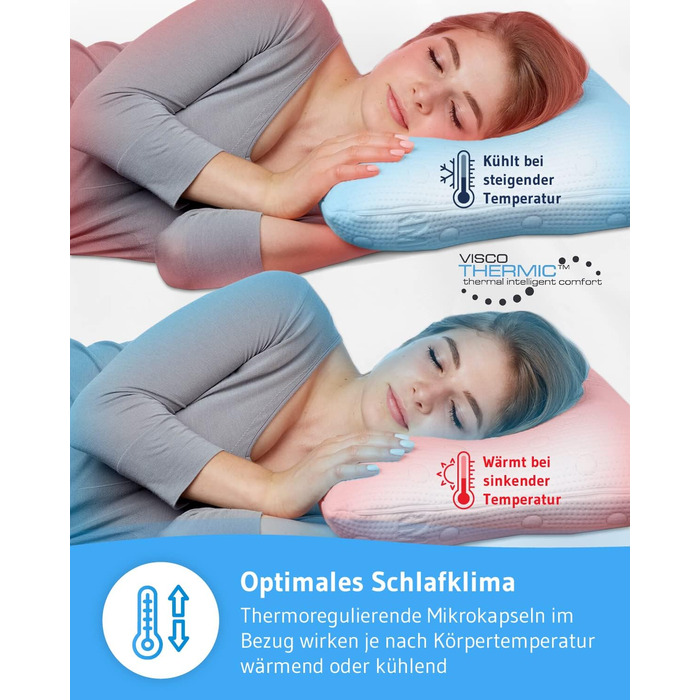 Подушка для сну на боці GIANFAR Ергономічна подушка Подушка для шийного відділу хребта з піною з ефектом пам&39яті Високоякісний терморегулюючий чохол Подушка для підтримки шиї з гігієнічним ультрасвіжим покриттям Термонаволочка білого кольору 55x40x12/10