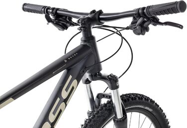 Гірський велосипед Axess Brash MTB Hardtail 16-швидкісна передача Гідравлічні дискові гальма, матово-чорний, 23 дюйми