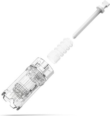 Електрична дерма-ручка A10 з РК-дисплеєм та 5 рівнями, вкл. 10 картриджів з голками Регульована 0-2,5 мм Бездротова мікроголкова дерма-ручка для шкіри обличчя