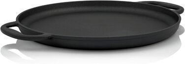 Чавунна сервірувальна сковорода BBQ-Toro Ø 35 см - кругла вже запечена - попередньо приправлена сковорода-гриль для газового гриля