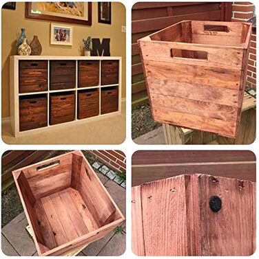 Дерев&39яні ящики для вінтажних меблів для полиць Kallax 33 см x 37,5 см x 32,5 см, вкладиші для вина, як полиці для кухні та ванної кімнати, 3 шт.