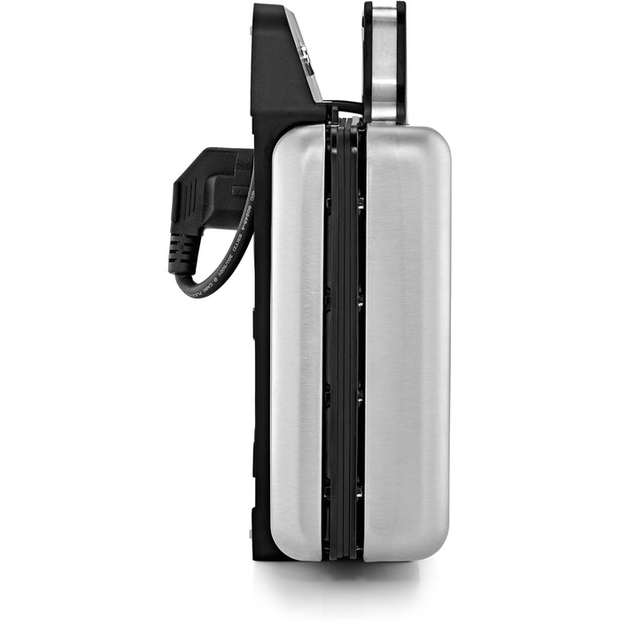 Сендвіч-машина WMF Lono, тостер для сендвічів, для 2 стандартних або XXL тостів, 2-ступінчасте регулювання висоти для більшої начинки, матова нержавіюча сталь