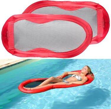 Водяний гамак infactory Комплект із 2 водних гамаків 200 x 90 см, включаючи сумку для транспортування (водяний гамак з надувним матрацом, надувний водяний гамак, надувний)