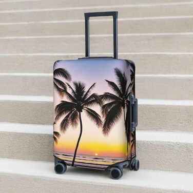 Чохол для валізи Захід Сонця, міцний захист для багажу, підходить для валіз розміром 45.7 - 81.3 см, розмір XL, Чорний, X-Large