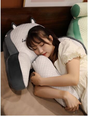 Подушка для читання, м&39яка плюшева подушка для спини, ліжко, мила мультяшна подушка для читання для дітей та дорослих, багатофункціональна подушка для спинки дивана, ігрова, телевізор, розслаблюючі подарунки Corgi 70 x 50 см