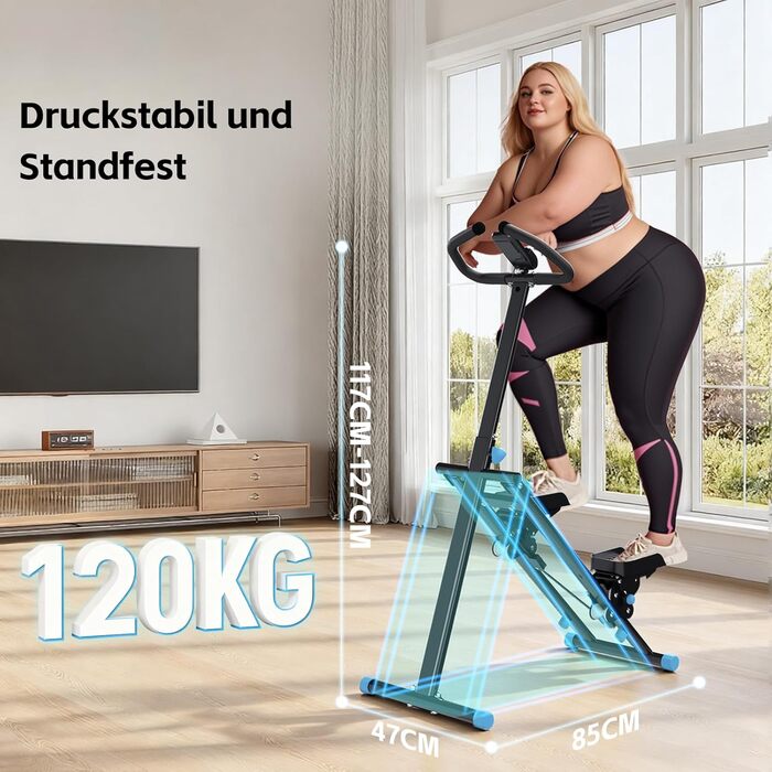 Степер для сходів Mdeam для домашнього використання, вертикальний степер із розширеним діапазоном кроків, складний сходовий альпініст з поручнями для тренування всього тіла, фітнес-обладнання для домашнього офісу, чорний