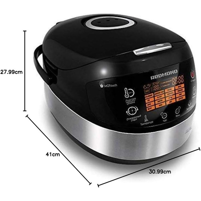 Мультиварка REDMOND RMC-M90RU чорний / сріблястий (російська) 5 літрів