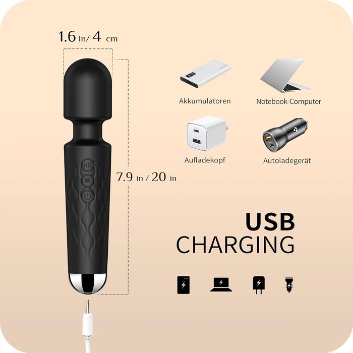 Вібратор SANJIANKE для жінок, стимулятор клітора та G-точки, 8 швидкостей, 20 режимів, чорний матовий