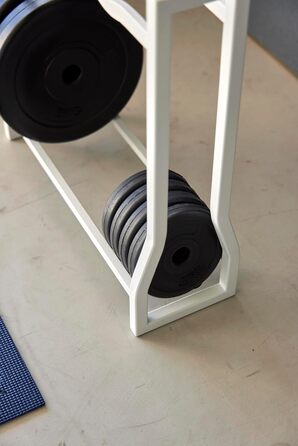 Стійка для гантелей Yamazaki 1963 TOWER, біла, сталь/силікон, 52 x 17 x 54,3 см, біла