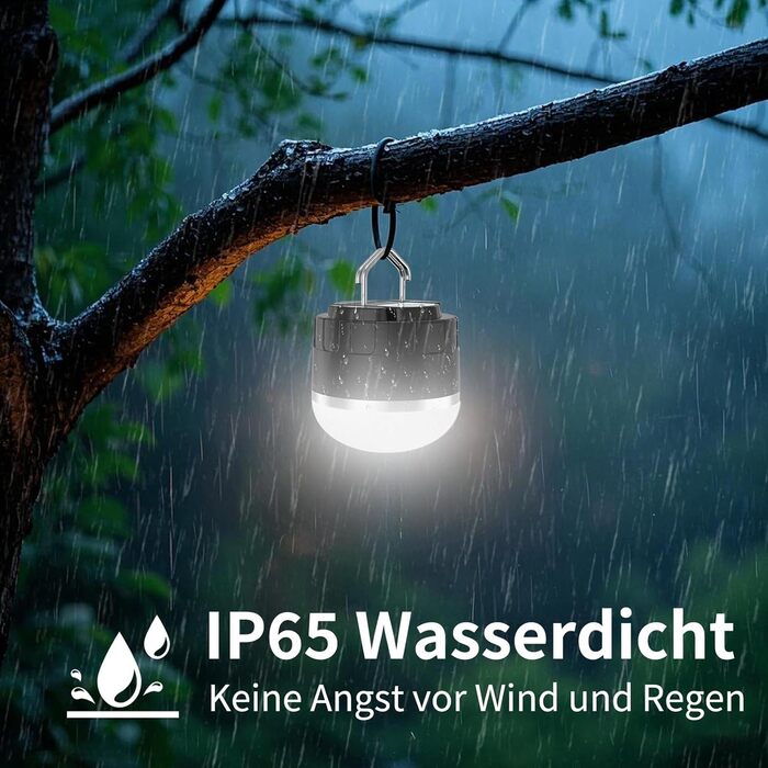 Акумуляторний світлодіодний ліхтар для кемпінгу, портативний ліхтар для намету 1000 люмен з 12 режимами RGB-освітлення, портативний зарядний пристрій, водонепроникний, міні-ліхтарик з магнітною основою для надзвичайних ситуацій, відключення електроенергії