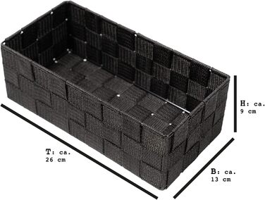 Набір із 4 кошиків для зберігання SilkKorb без кришок, під ротанг, штабелювані полиці з плетеного нейлону, коробки для зберігання, кошики для ванної кімнати, кошики для зберігання в шафах, на кухні, у вітальні (чорний)
