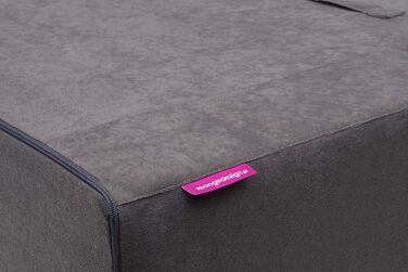 Дитяче крісло для дітей віком від 2 років - Міцне, зручне, виготовлене з пінопласту, з ручкою та кишенею - Знімний чохол, який можна прати - Подарунок на день народження для дівчаток та хлопчиків - Червоний