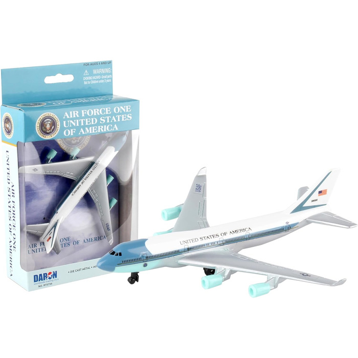 Одинарний літак Herpa Air Force One, мала масштабна модель літака, іграшкова мініатюрна модель з металу та пластику - для дітей віком від 3 років