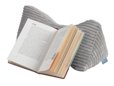 Кістка для читання XDREAM, валик для шиї, подушка для шиї, подушка для читання як подушка для планшета Декоративна подушка 40 x 20 см, опорна подушка, подушка для книги, підставка для книг Сірий