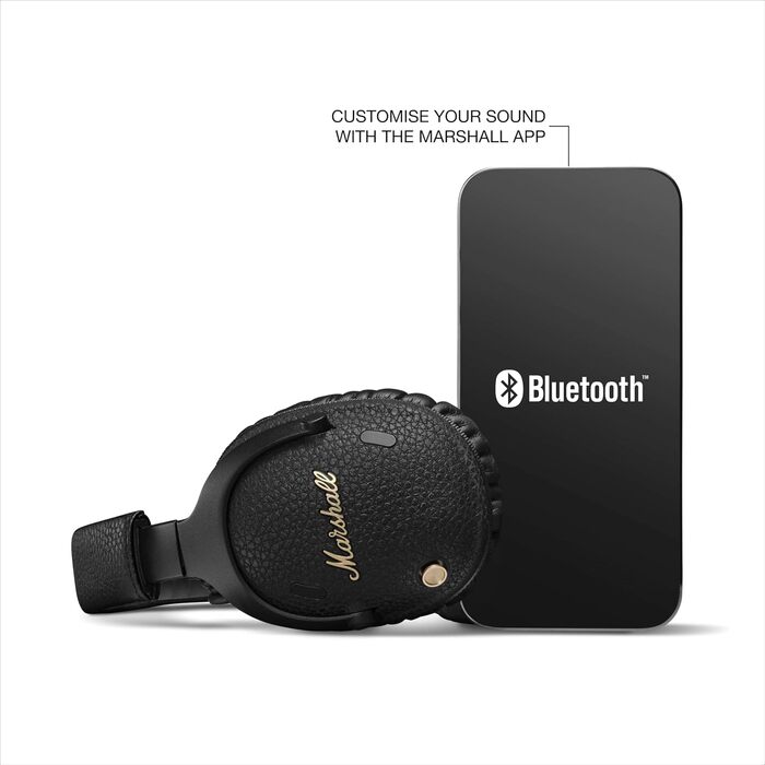 Активні Bluetooth-навушники з активним шумозаглушенням Marshall Monitor III ANC, 70 годин роботи в режимі відтворення - чорний