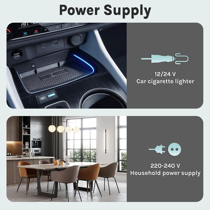 Для охолодження і збереження тепла, Кемпінговий холодильник для автомобіля і розетки з USB, Термобокс, Cool Box Small для вантажів