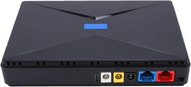 Міні-UPS 8800 мАг з вихідною потужністю 18 Вт та декількома портами, захистом від короткого замикання та перезарядження для роутерів/модемів (чорний) (EU-штекер)