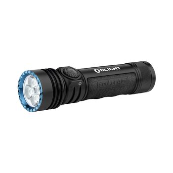Світлодіодний ліхтарик OLIGHT Seeker 4 Pro з кобурою, 4600 люменів, 260 метрів, акумуляторна лампа USB-C, 15 днів роботи від батареї, портативний ручний ліхтарик для щоденного використання, для використання на вулиці (чорний, холодно-білий)
