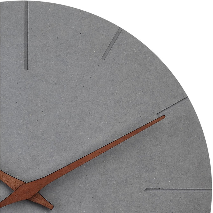 Настінний годинник TFA Dostmann Modern під бетон, 60.3071.10, з безшумним механізмом з МДФ, стильна прикраса для дому, годинник дл