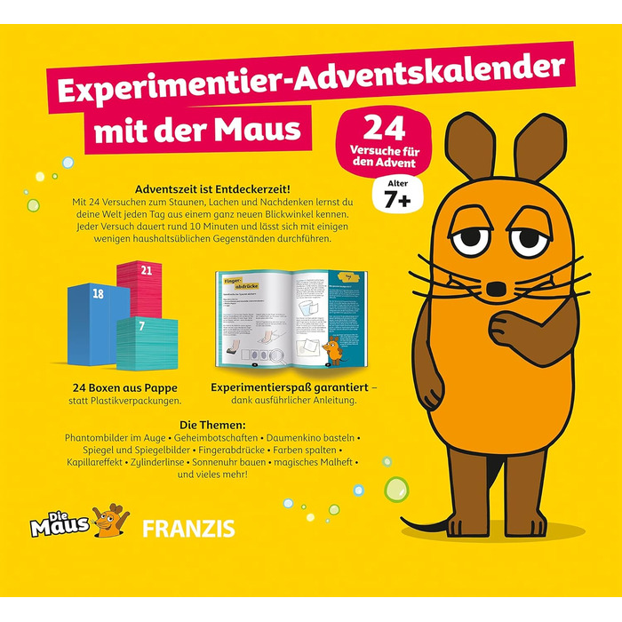 Адвент-календар FRANZIS Experiment Advent Calendar with the Mouse, 24 експерименти