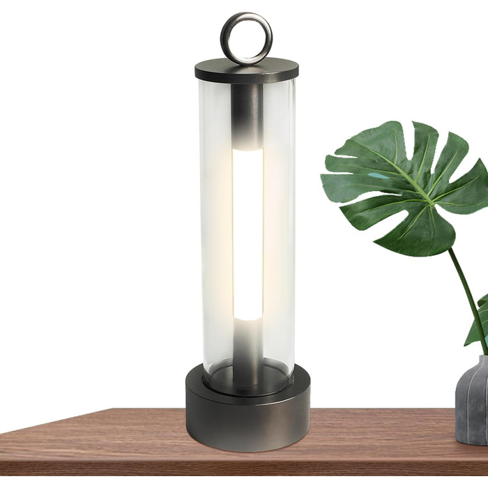 Ліхтарі для кемпінгу Портативний підвісний ліхтар із 3 режимами, портативні ліхтарі з USB-акумулятором 2000 мАг для кемпінгу, до 18 годин роботи - для дому, приміщень, спальні, вулиці, походів, сірий