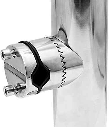 Тримач для вудки Geloo з нержавіючої сталі, для кріплення на регульовані тримачі для вудки на рейках, кріплення з нержавіючої сталі, для човнів, рейок яхт, від 22 мм до 26 мм (A)