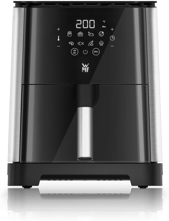 Мультикнопкова фритюрниця WMF, фритюрниця, 1550 Вт, 0,8 кг для 4-6 осіб, здорове смаження, зневоднення, гриль, фритюрниця з 8 програмами, фритюрниця 4,2 л, чорна