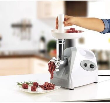 М'ясорубка PEARL Електрична багатофункціональна м'ясорубка з потужністю обертання 800 Вт (м'ясорубка, фаршемішалка, макаронна маши