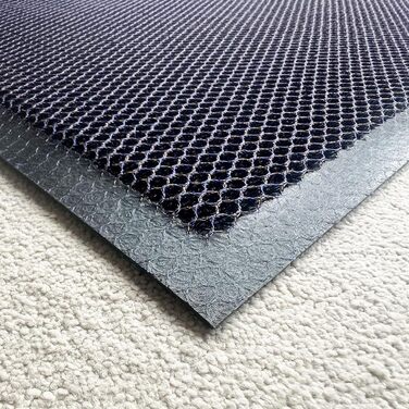 Великий нековзний килимок з ПВХ-сітки Ultralux, міцний 3D-килимок для уловлювання бруду, вхідний килимок-скребок для внутрішнього та зовнішнього використання, для вхідних та задніх дверей 120 x 80 см, синьо-помаранчевий 80 x 120 см (прямокутний)