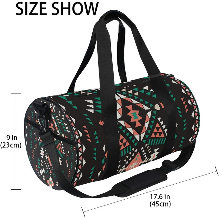 Спортивна сумка з вінтажним етнічним принтом, з міцної тканини, дорожня сумка, сумка на вихідні, сумка для чоловіків та жінок, для спорту та подорожей