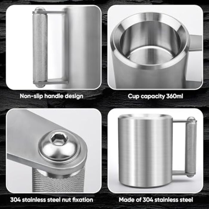 Звичайна спортивна кружка, 6 кг, 140 мл, з надважкими гантелями, нековзне покриття, зварена технологія, подарунок для любителів фітнесу