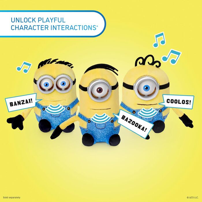 Інтерактивна іграшка-рукавичка WOW STUFF Minions Palm Puppetronic Генрі 40 звуків та дій Очі, що блимають, та рухомий рот Сумісний з міньйонами Джеймсом та Діком Для фанатів від 6 років