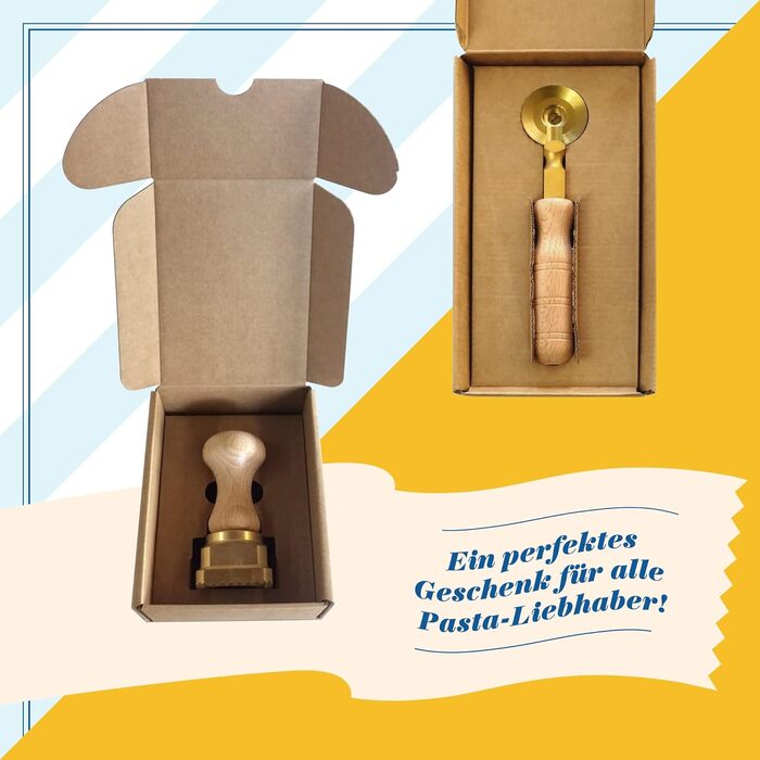 Квадратна хвиляста 45x45мм Італійський інструмент для пасти для домашньої комерційної кухні Латунь, натуральне дерево Простота у використанні Форма для печива равіолі, виготовлена в Італії