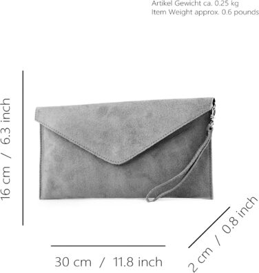 Жіноча замшева шкіряна сумка-клатч через плече T106, вечірня сумка ручної роботи, Італійського кольору, рожево-бежевого кольору, 2 шт.