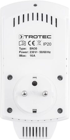 Вставний термостат TROTEC BN30, термовимикач для інфрачервоного опалення, кімнатний термостат, 5-30 C