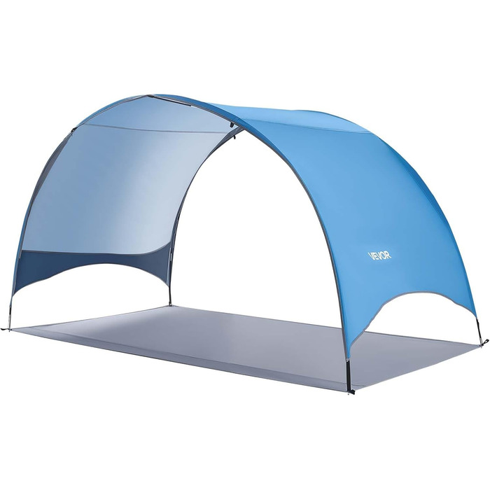 Пляжний намет-сонце VEVOR для 4 осіб, захист UPF 50, портативний пляжний намет з сумкою для перенесення та кілочками, легкий компактний пляжний парасолька для кемпінгу, риболовлі, пікніків, сонцезахисний намет