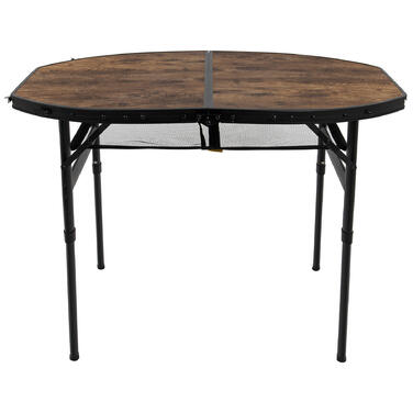 Стіл Bo-Camp Woodbine Oval 100x70 cm Black/Wood look (1404185)